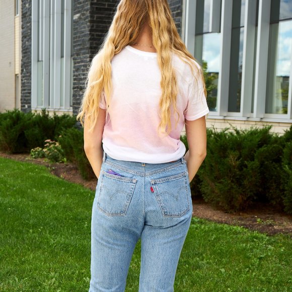 Express "Tan Lines and Tequila" Ombre T-shirt - Picture 2 of 2